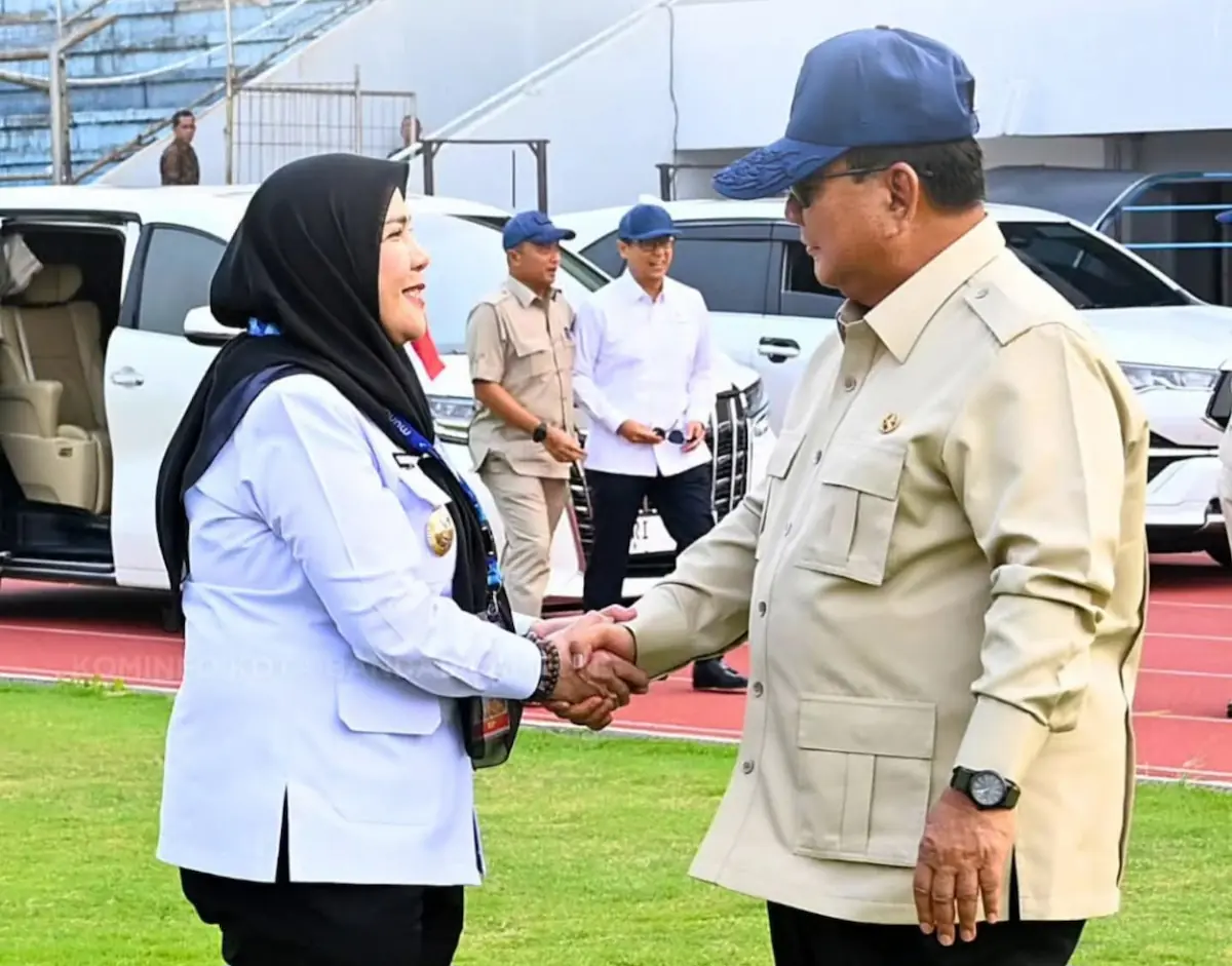 Dwiana turut sambut kedatangan Presiden Prabowo Subianto