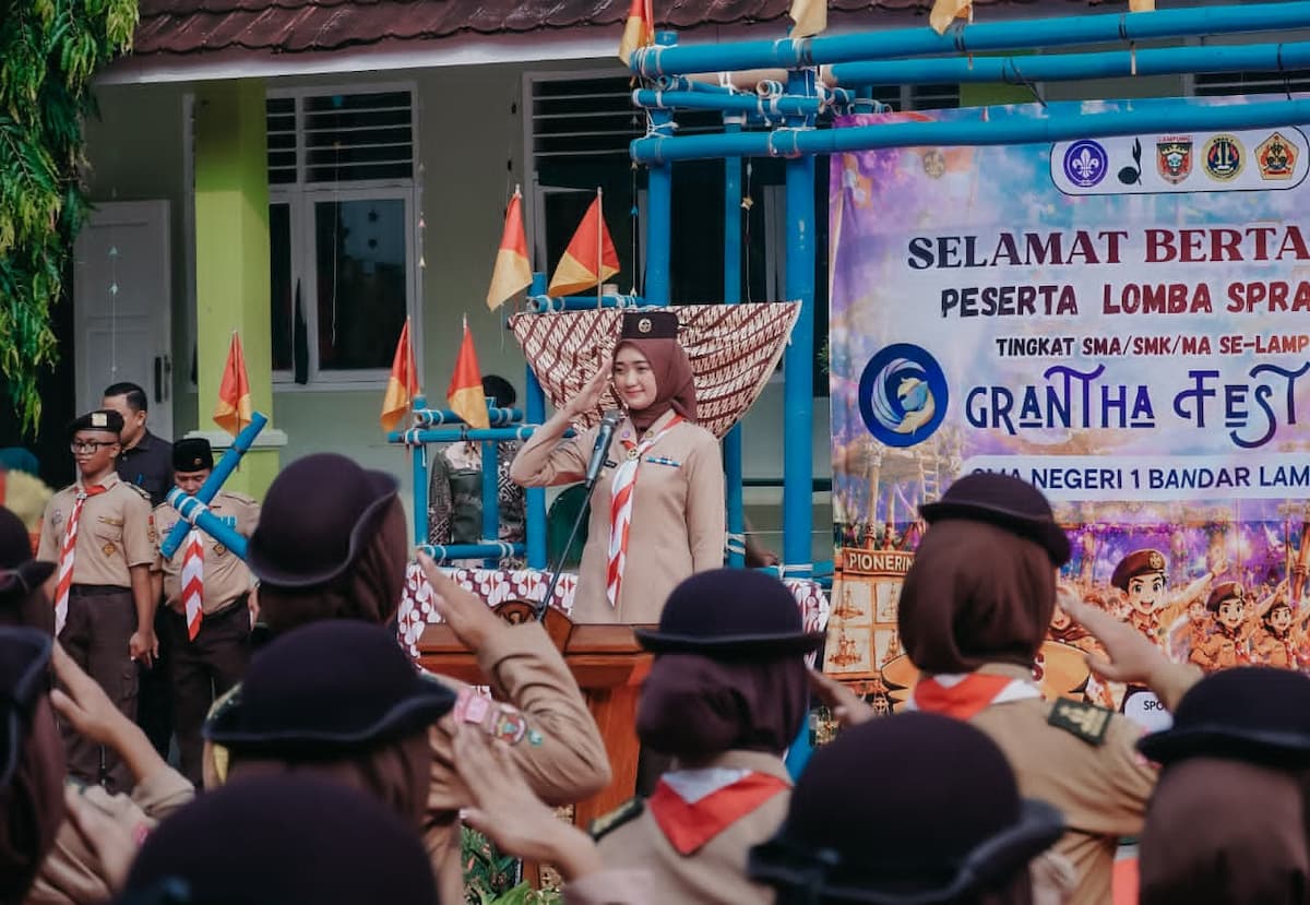 Jihan Nurlela buka Semarak Pramuka Ambacata 2.0 Grantha Fest 41 di Lapangan SMAN 1 Bandarlampung