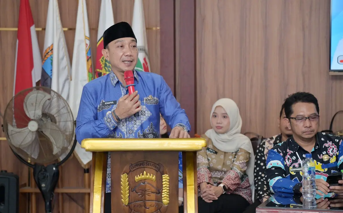 Wabup Lamsel M. Syaiful Anwar hadiri Klarifikasi Lapangan Lomba Desa/Kelurahan Tingkat Lampung 2026 di Aula Desa Karang Pucung