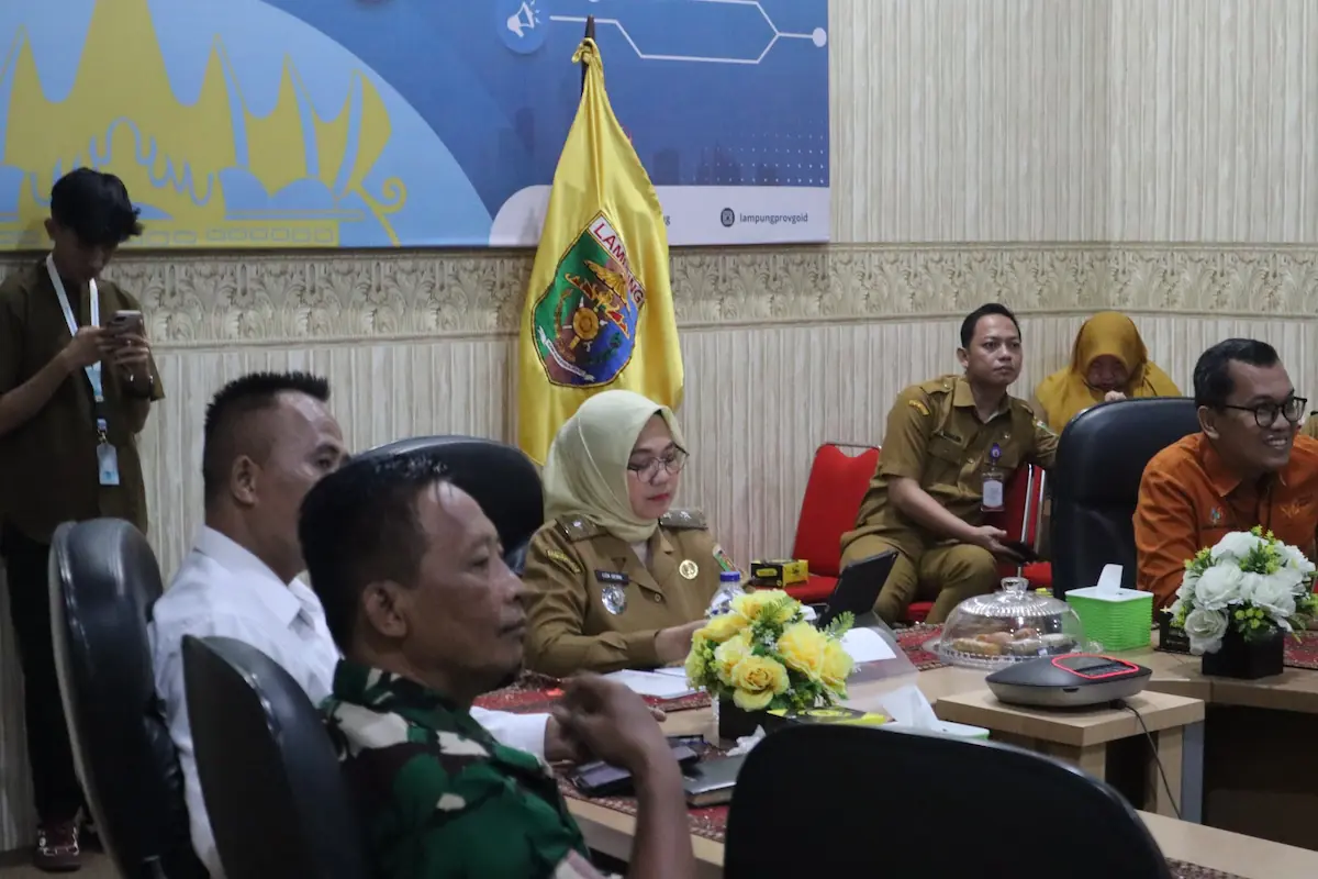 Liza Derni ikuti rakor pengendalian inflasi daerah di Ruang Command Center Dinas Kominfotik Lampung