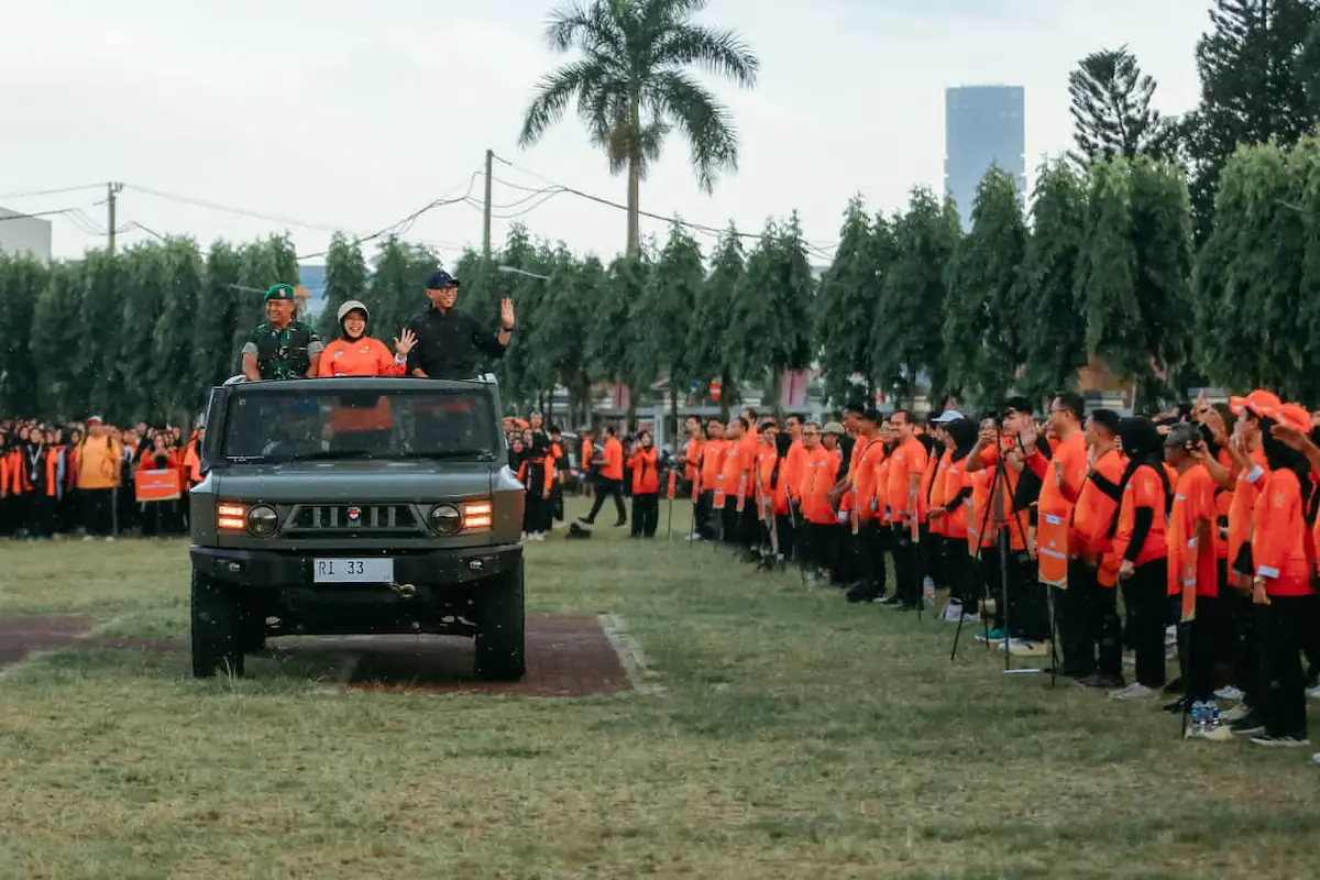 Gubernur Lampung Rahmat Mirzani Djausal Apel Siaga Sensus Ekonomi 2026 bersama Kepala BPS RI Amalia Adininggar Widyasanti