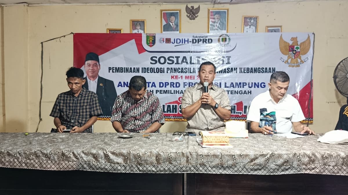 Abdullah Surajaya sosialisasi Pembinaan Ideologi Pancasila dan Wawasan Kebangsaan di Bangun Rejo