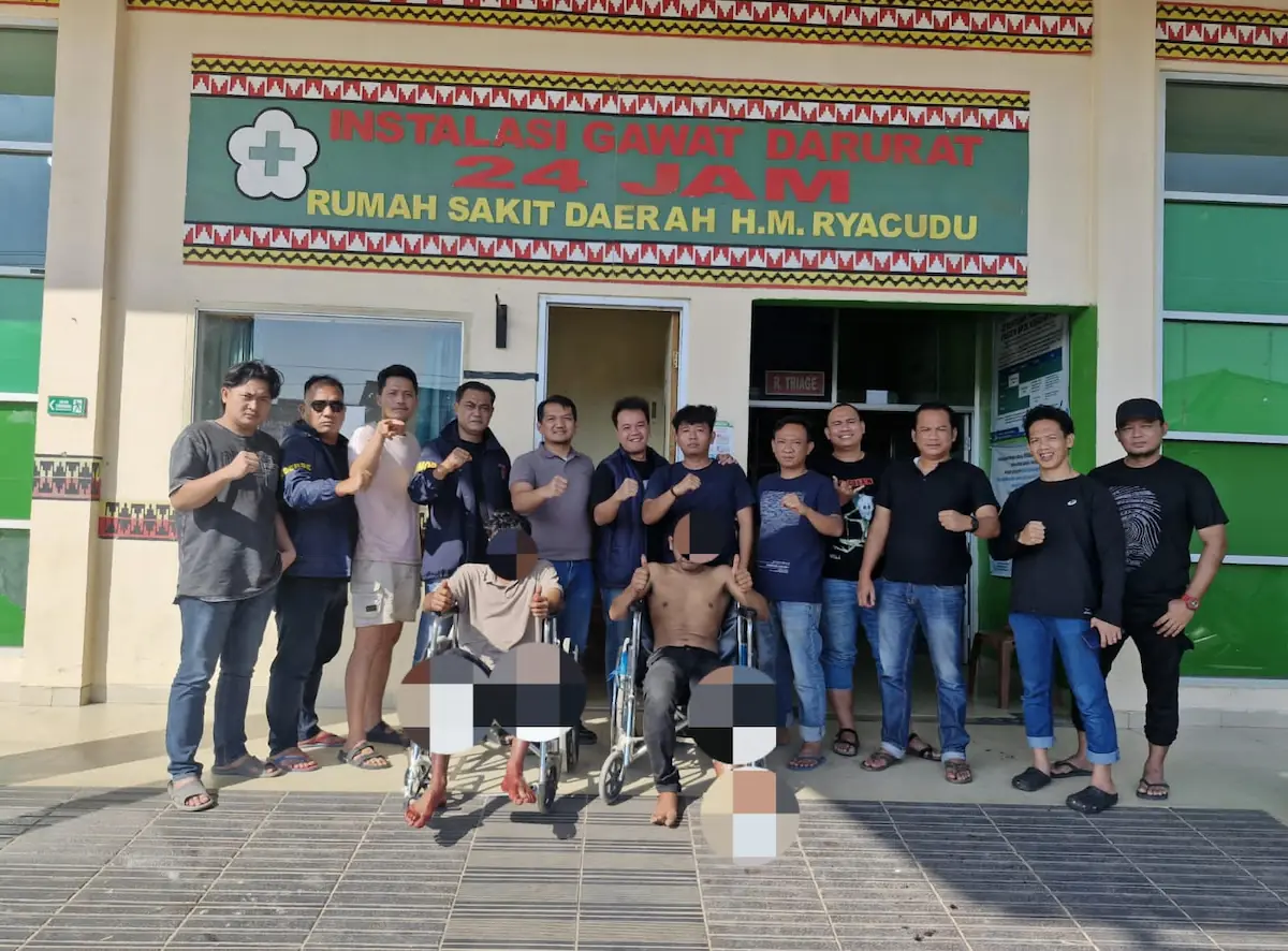 Tim gabungan Tekab 308 Presisi Satreskrim Polres Lampung Utara, Resmob Polda Lampung, dan Polsek Kotabumi Utara membekuk Dua terduga pelaku SAS dan R