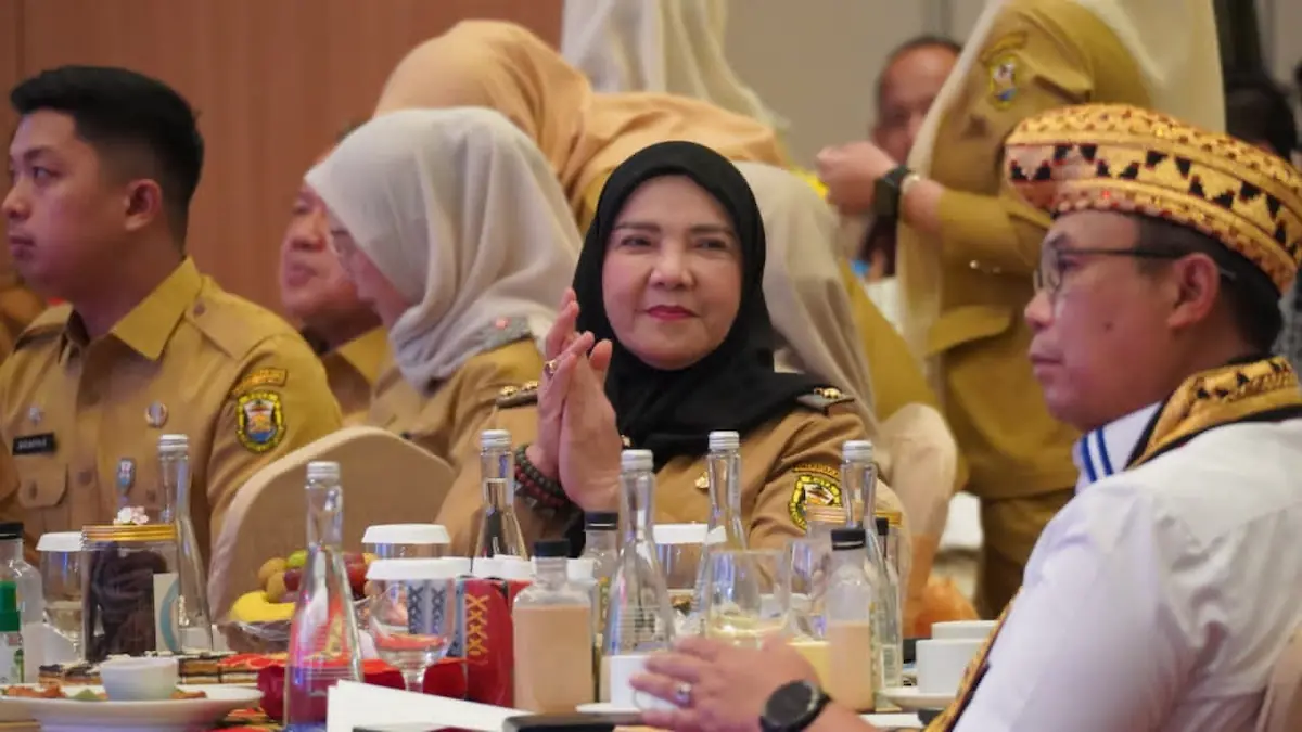 Wali Kota Bandarlampung Eva Dwiana menghadiri pembukaan Rakornas Samsat 2026 di Hotel Novotel Bandarlampung