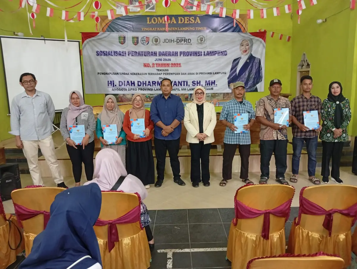 Anggota Komisi III DPRD Lampung Diah Dharma Yanti menyosialisasikan Perda Nomor 2 Tahun 2021 di Lamtim