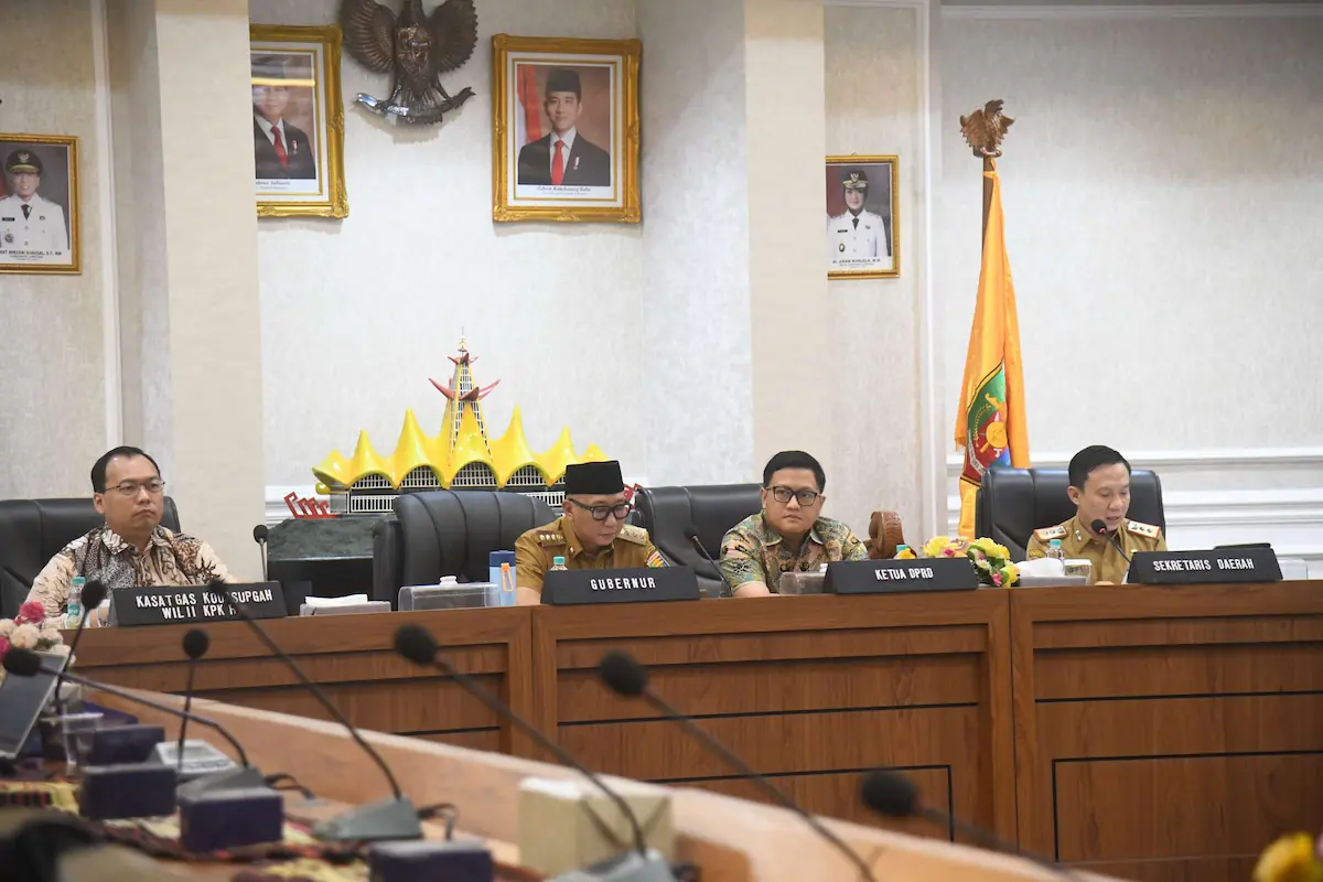 Ketua DPRD Lampung Ahmad Giri Akbar hadiri Rakor Pemberantasan Korupsi 2026 di Ruang Rapat Utama Kantor Gubernur
