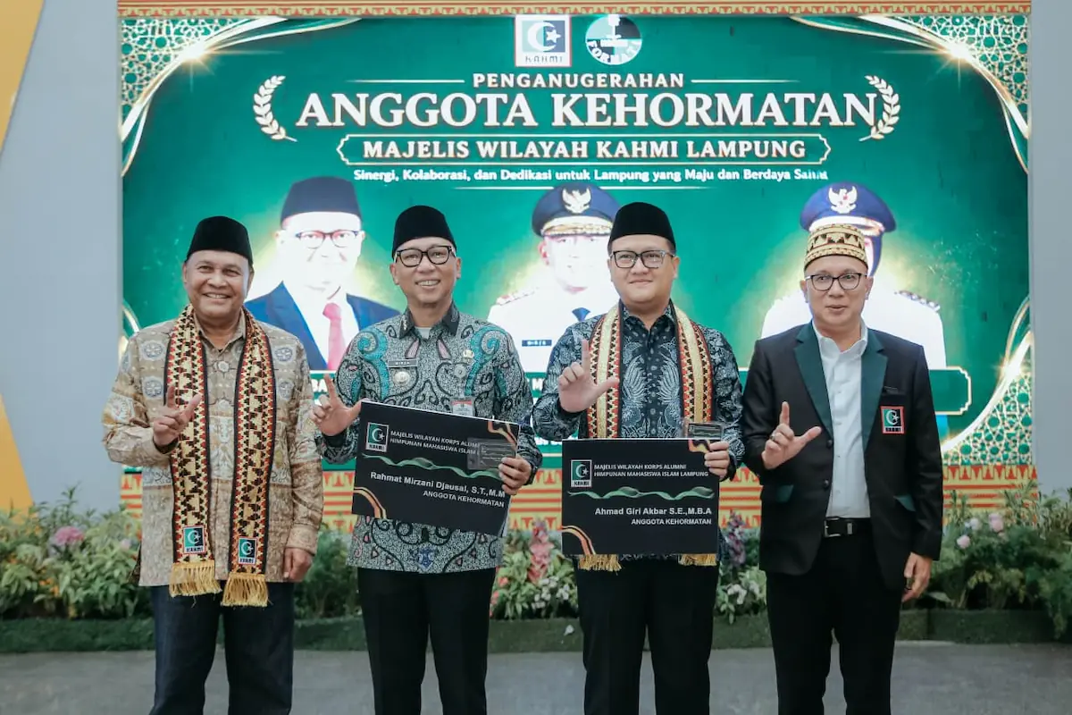 Ketua DPRD Lampung Ahmad Giri Akbar hadiri pelantikan pengurus Majelis Wilayah KAHMI dan FORHATI Lampung 2026–2031 di Mahan Agung