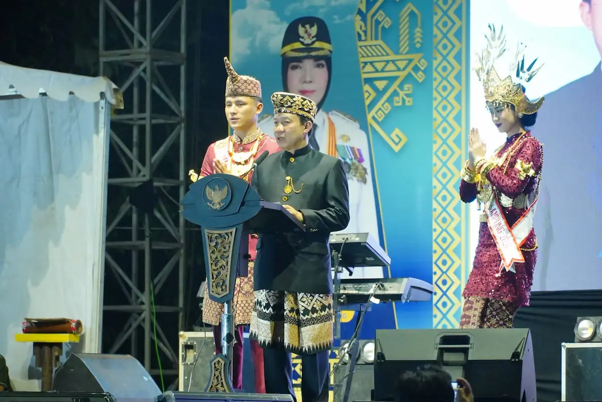 Sekretaris Daerah Provinsi Lampung Marindo Kurniawan membuka Bandar Lampung Expo 2026 di Gedung Graha Mandala Alam
