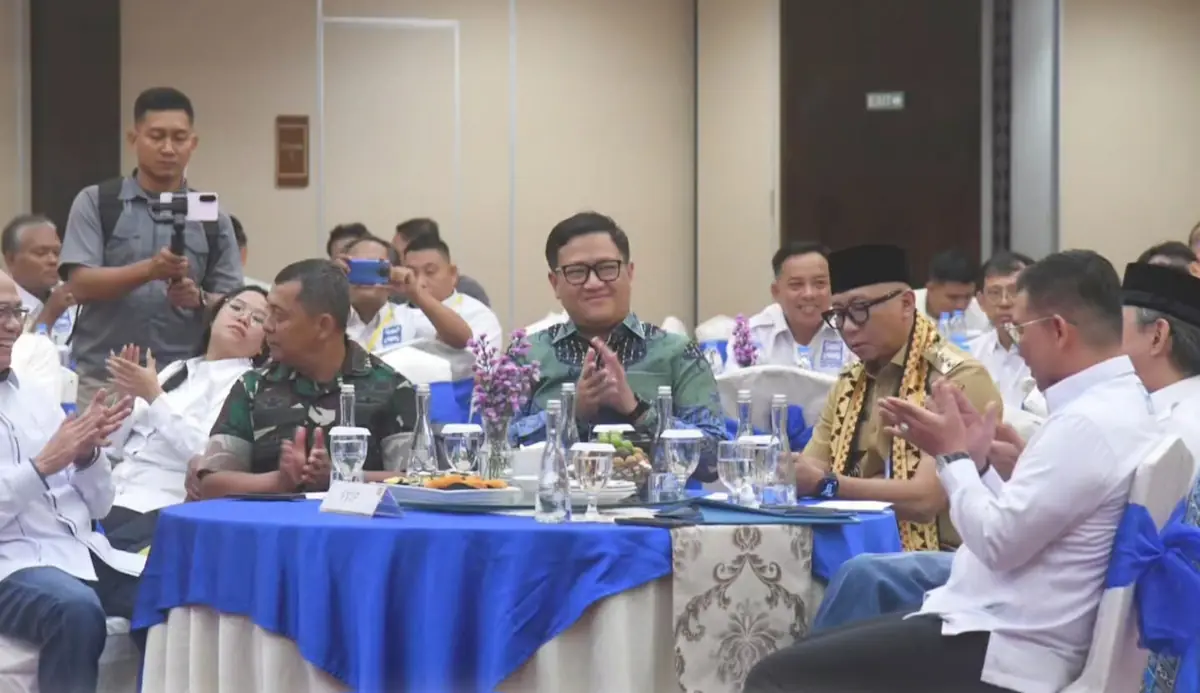 Ketua DPRD Lampung Ahmad Giri Akbar menghadiri Musprov ke-8 DPP Apindo Lampung di Ballroom Hotel Emersia