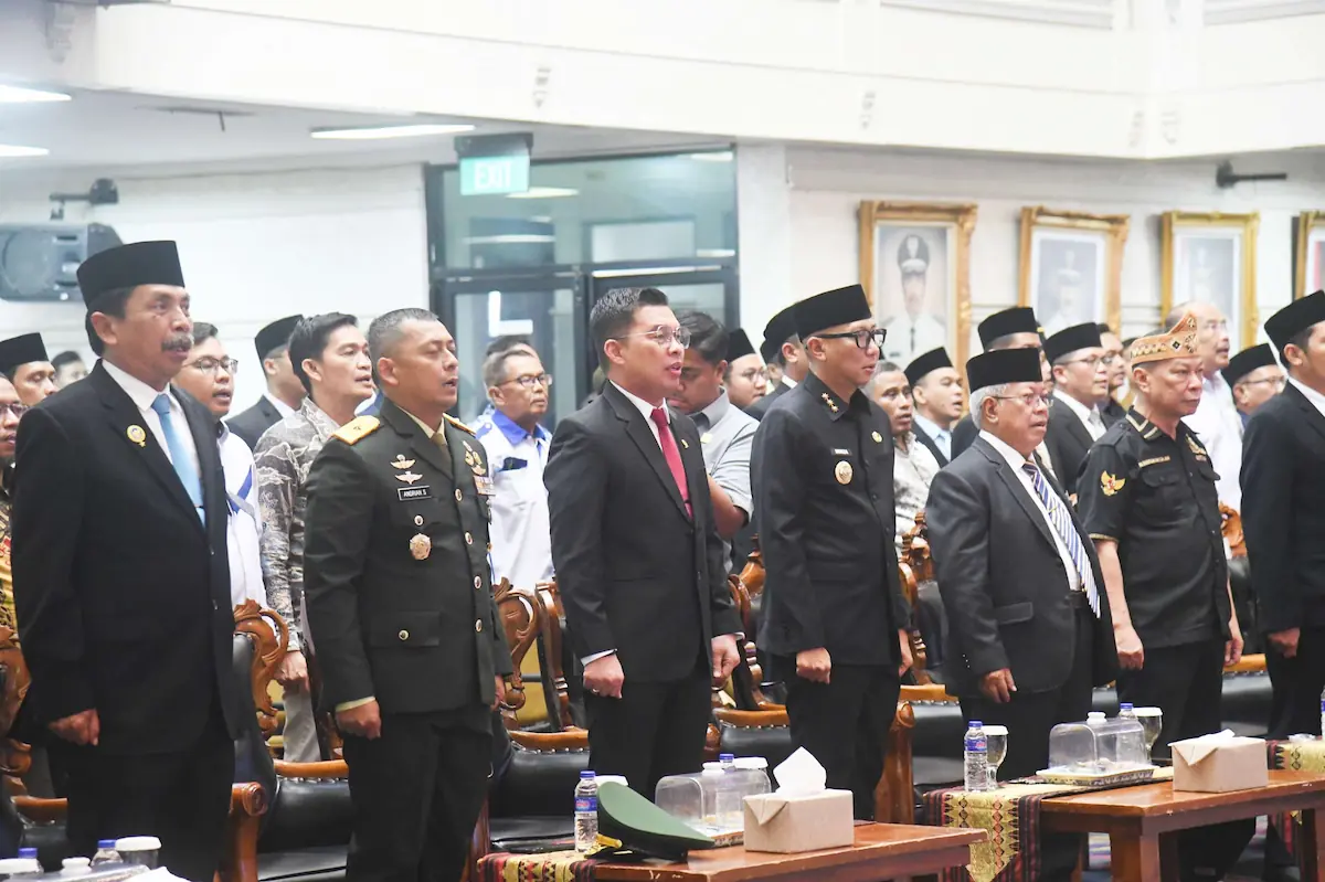 Ketua Komisi V DPRD Lampung Yanuar Irawan menghadiri pengukuhan pengurus FKUB, FPK, dan FKDM Lampung di Balai Keratun