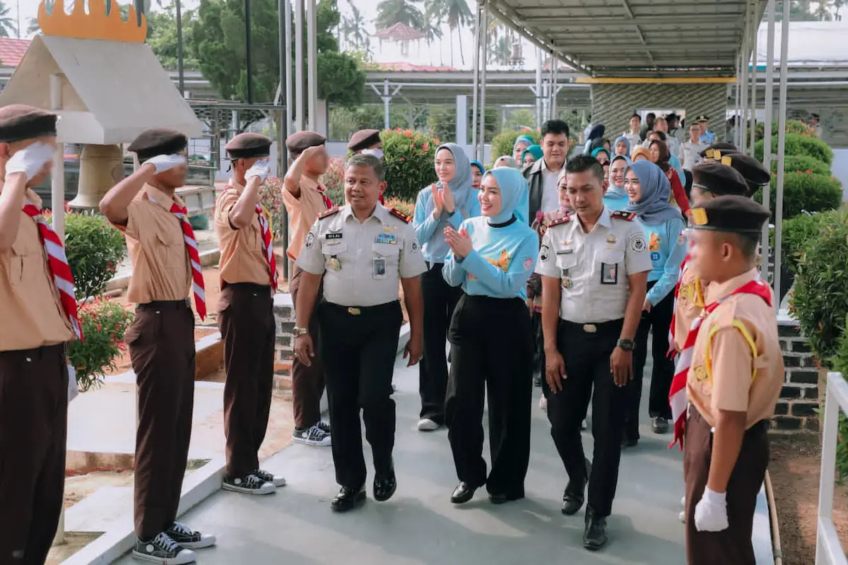 Ketua TP PKK Lampung Purnama Wulan Sari Mirza mengunjungi di LPKA Kelas II Bandarlampung saat peringatan HAN 2026