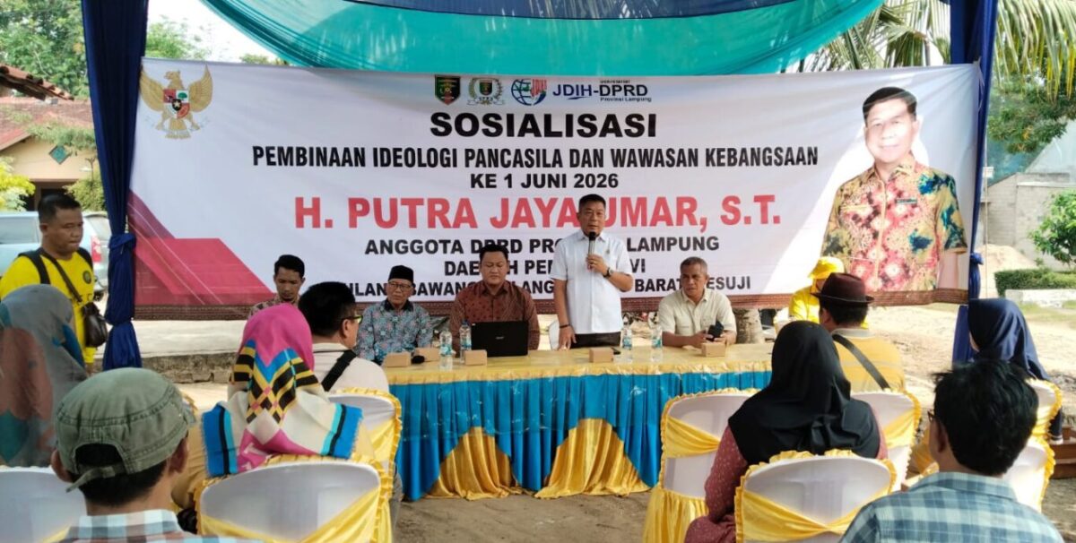 Anggota DPRD Lampung Putra Jaya Umar sosialisasikan Pembinaan Ideologi Pancasila dan Wawasan Kebangsaan di Marga Kencana
