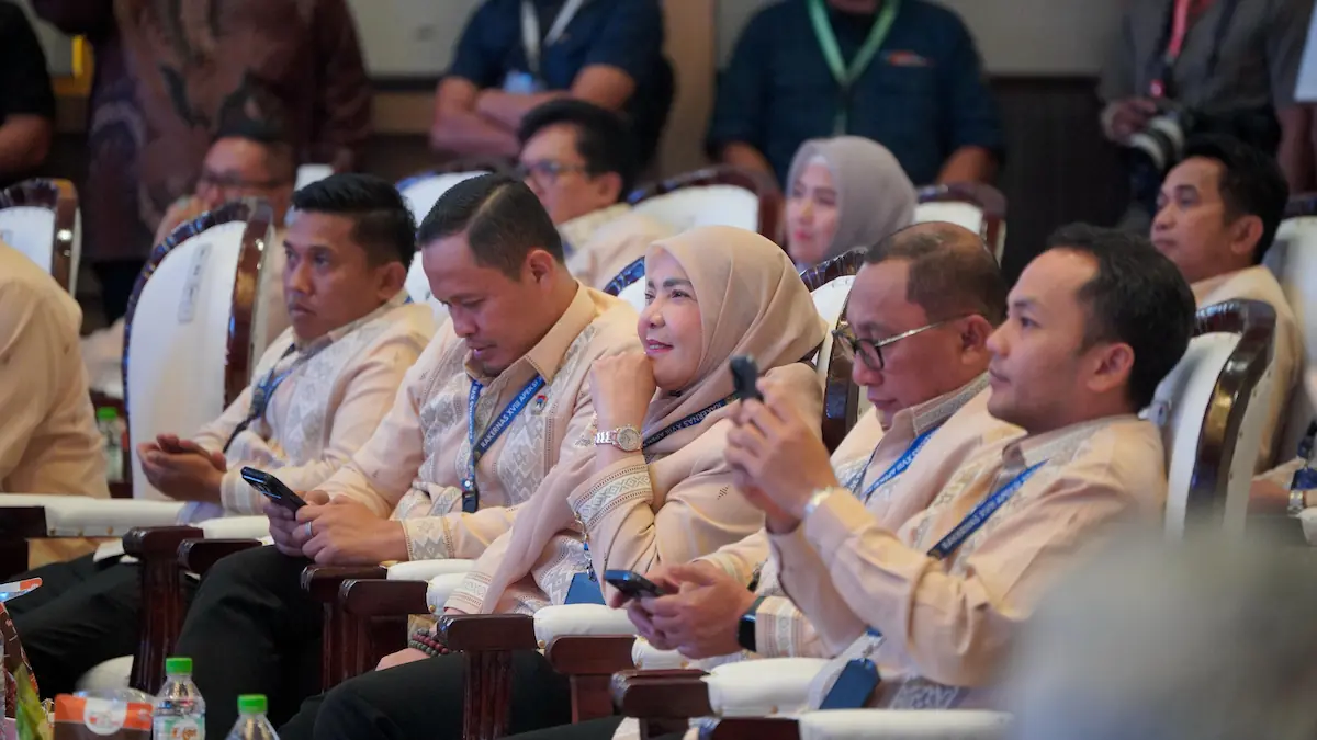 Wali Kota Bandarlampung Eva Dwiana menghadiri pembukaan Rakernas XVIII APEKSI di Grand City Hall Medan