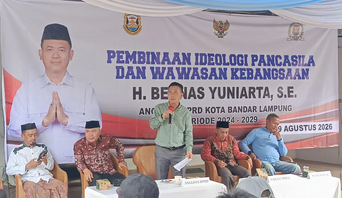Anggota DPRD Bandarlampung Bernas Yuniarta menggelar Pembinaan Ideologi Pancasila di Kelurahan Labuhan Dalam, Tanjung Seneng