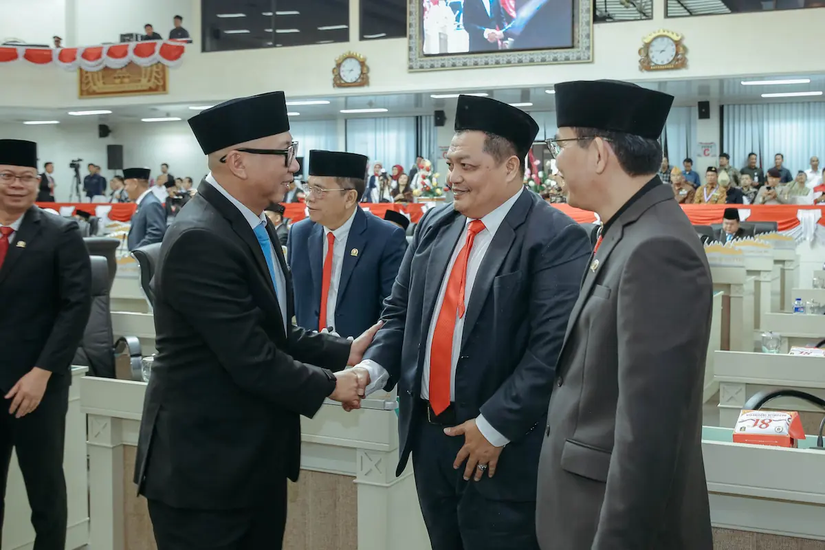 Gubernur Lampung Rahmat Mirzani Djausal menghadiri Rapat Paripurna Istimewa DPRD Lampung HUT ke-81 RI