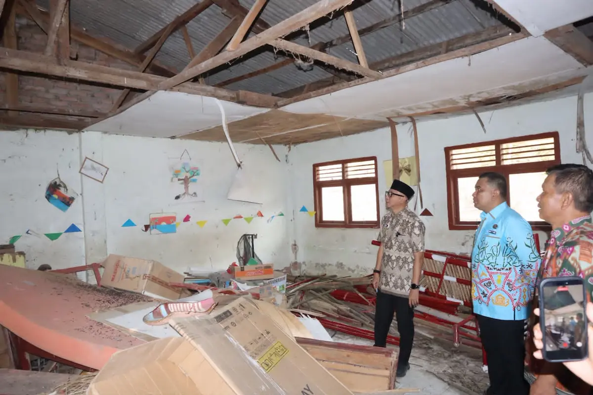 Gubernur Lampung Rahmat Mirzani Djausal tinjau SDN 2 Rama Nirwana, Lampung Tengah