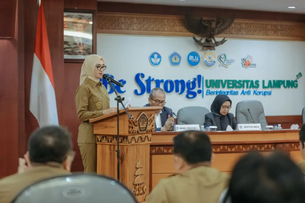Wagub Lampung Jihan Nurlela menghadiri peluncuran PPDS baru FK Unila di Gedung Rektorat Unila