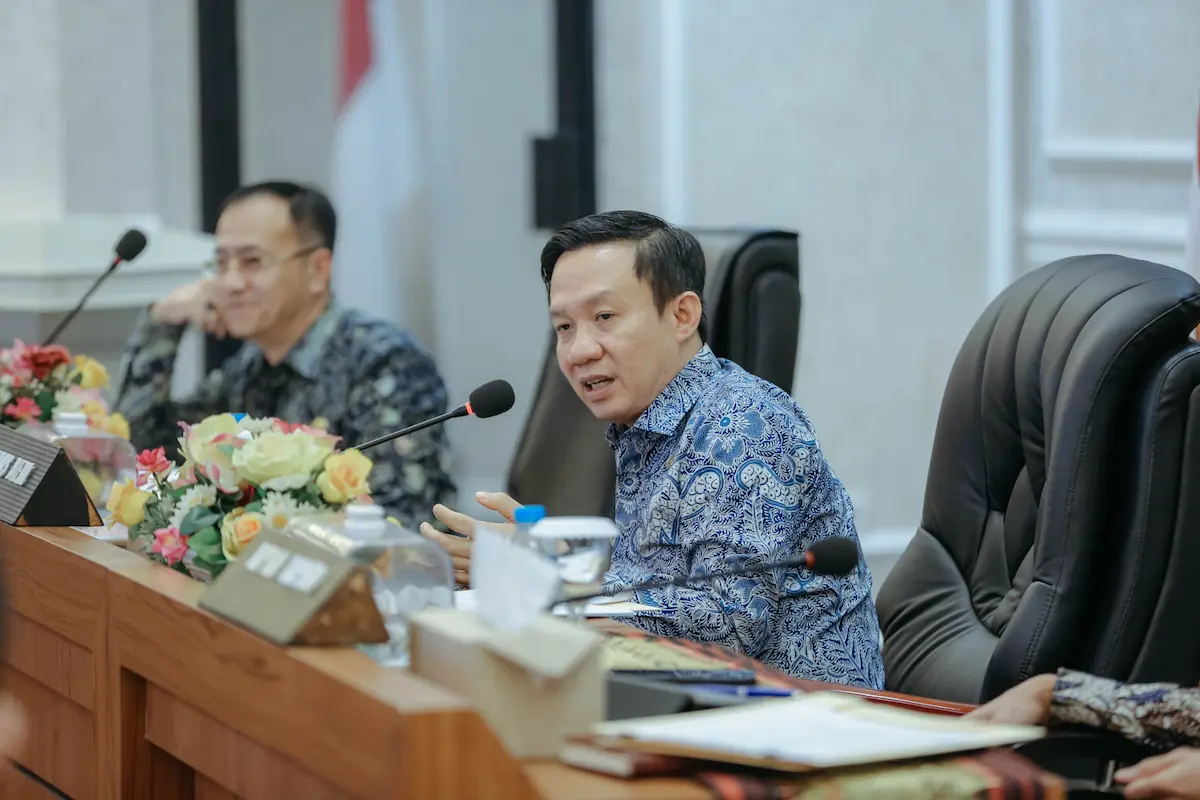 Sekdaprov Lampung Marindo Kurniawan memimpin Rakor Program Desaku Maju di Kantor Gubernur Lampung