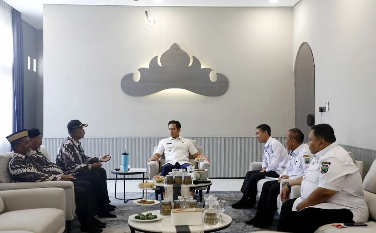 Bupati Lamsel Radityo Egi Pratama menerima audiensi PP Polri di Lamban Rakyat