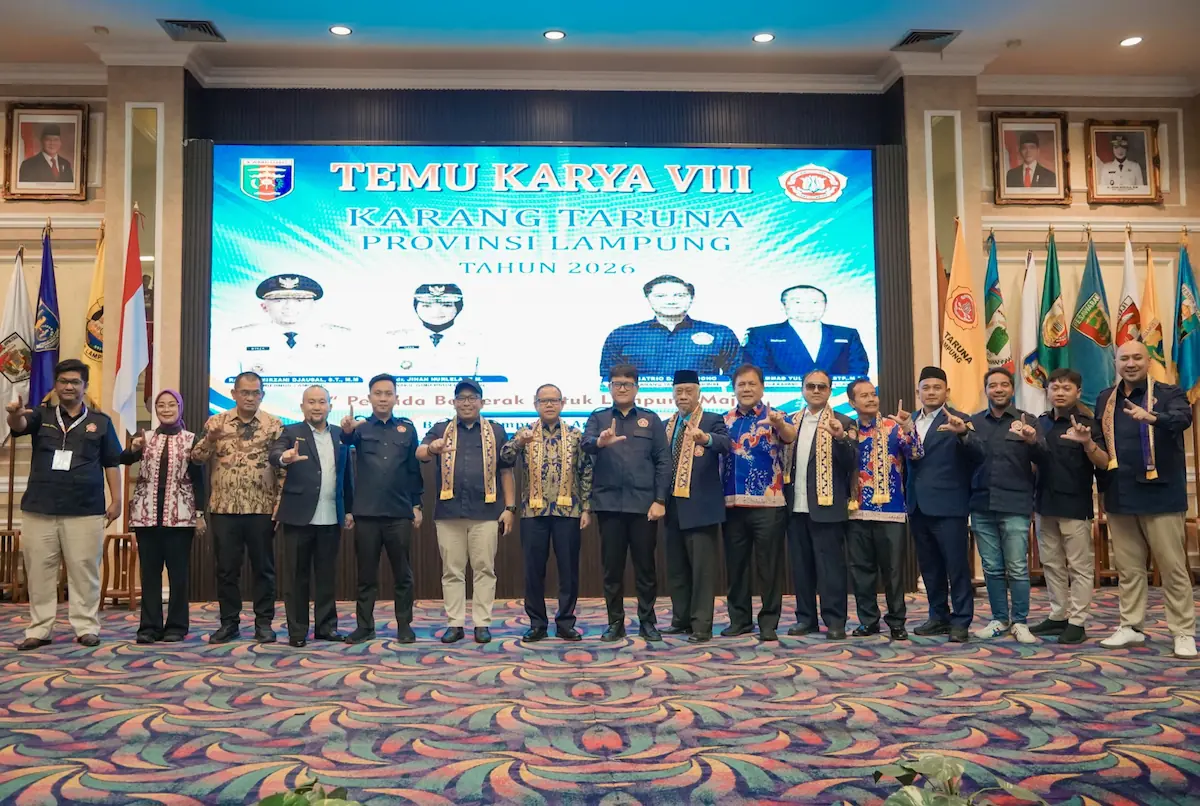 Ketua DPRD Lampung, Ahmad Giri Akbar, hadiri Temu Karya VIII Karang Taruna Lampung di Balai Keratun