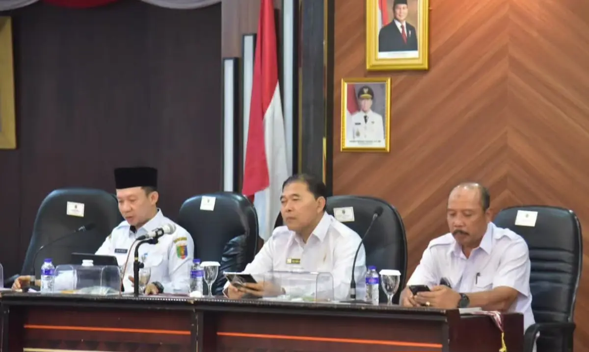 Anggota Komisi I DPRD Lampung Reza Berawi menerima aspirasi DPW KNRA Lampung di Ruang Abung, Balai Keratun