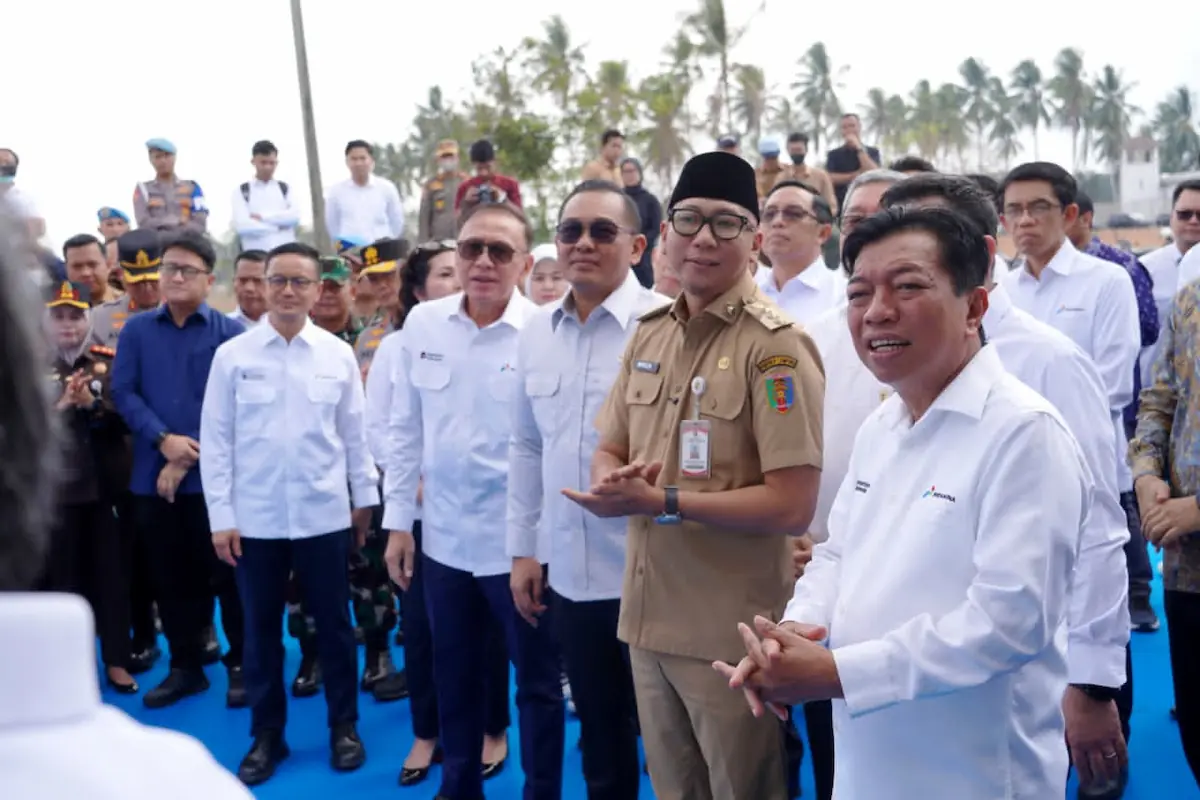 Gubernur Lampung Rahmat Mirzani Djausal menghadiri peluncuran Bioethanol Development Center Lampung di Desa Kota Agung, Tegineneng, Pesawaran