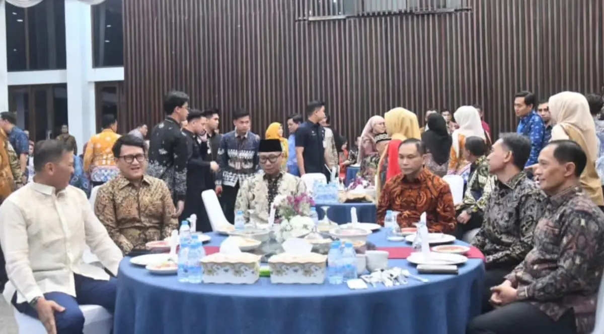 Ketua DPRD Lampung Ahmad Giri Akbar menghadiri acara pisah sambut Kajati Lampung di Mahan Agung, Bandarlampung