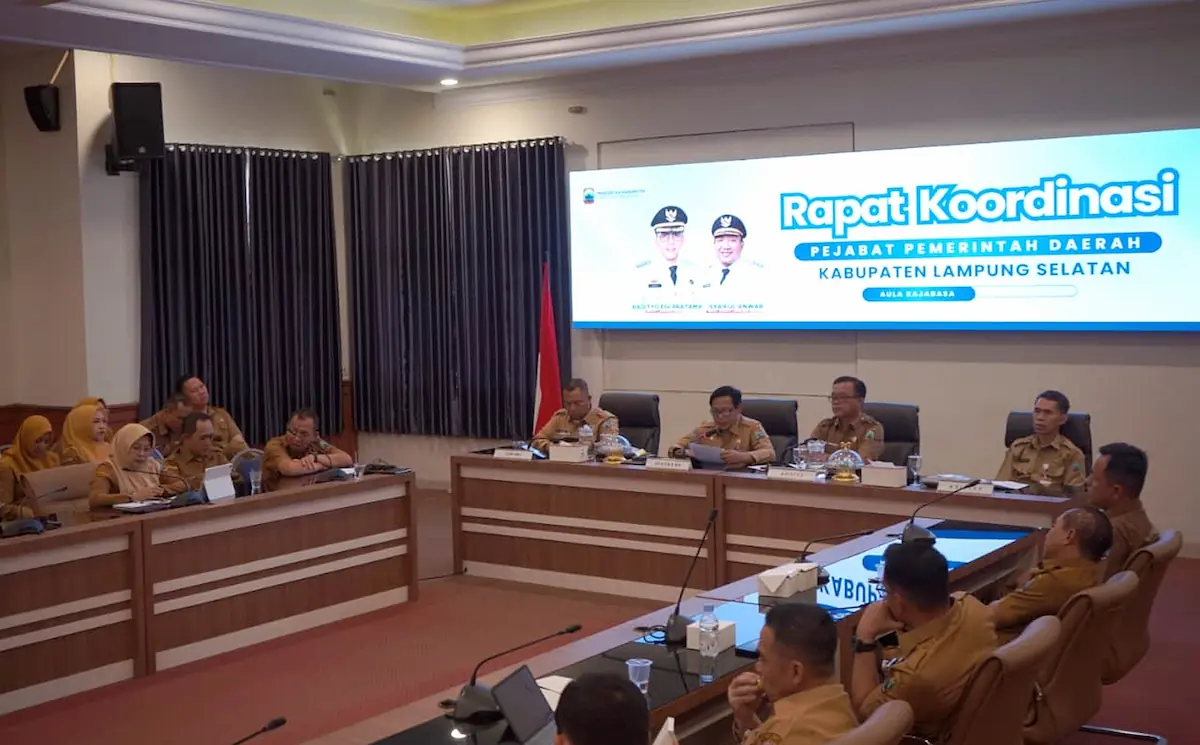 Rapat Koordinasi Pejabat Pemkab Lamsel di Aula Rajabasa, Kantor Bupati Lamsel