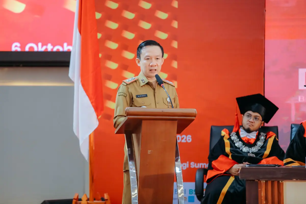 Sekdaprov Lampung Marindo Kurniawan menghadiri Dies Natalis ke-12 Itera di Gedung Kuliah Umum 2 Itera, Lampung Selatan