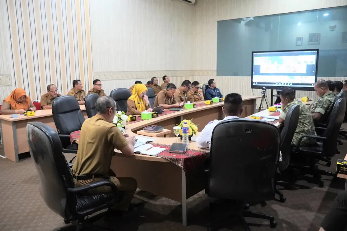 Rakor Pengendalian Inflasi Daerah 2026 secara virtual itu dari Command Center Dinas Komunikasi, Informatika, dan Statistik Provinsi Lampung.