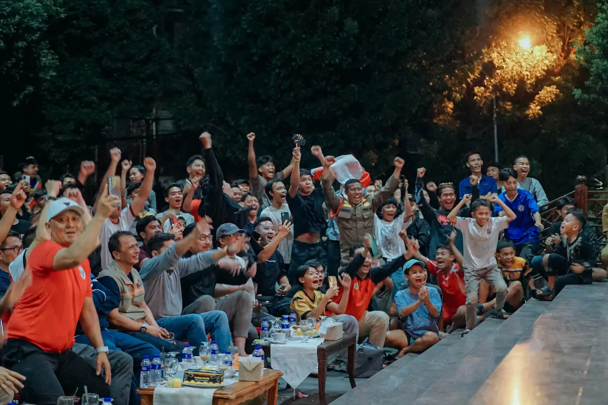 Pemprov Lampung menggelar nobar Final FIFA ASEAN Cup 2026 Indonesia vs Thailand di Pelataran Kantor Gubernur Lampung