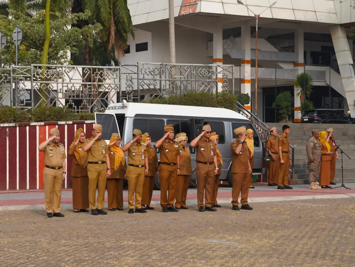 Apel mingguan di Lapangan Korpri Kantor Gubernur Lampung