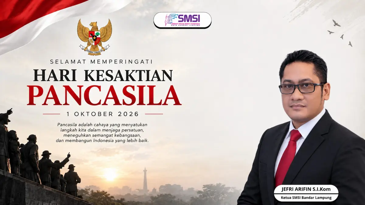 Ketua SMSI Bandarlampung Jefri Arifin mendorong media siber perkuat peran menangkal hoaks. Foto: Istimewa