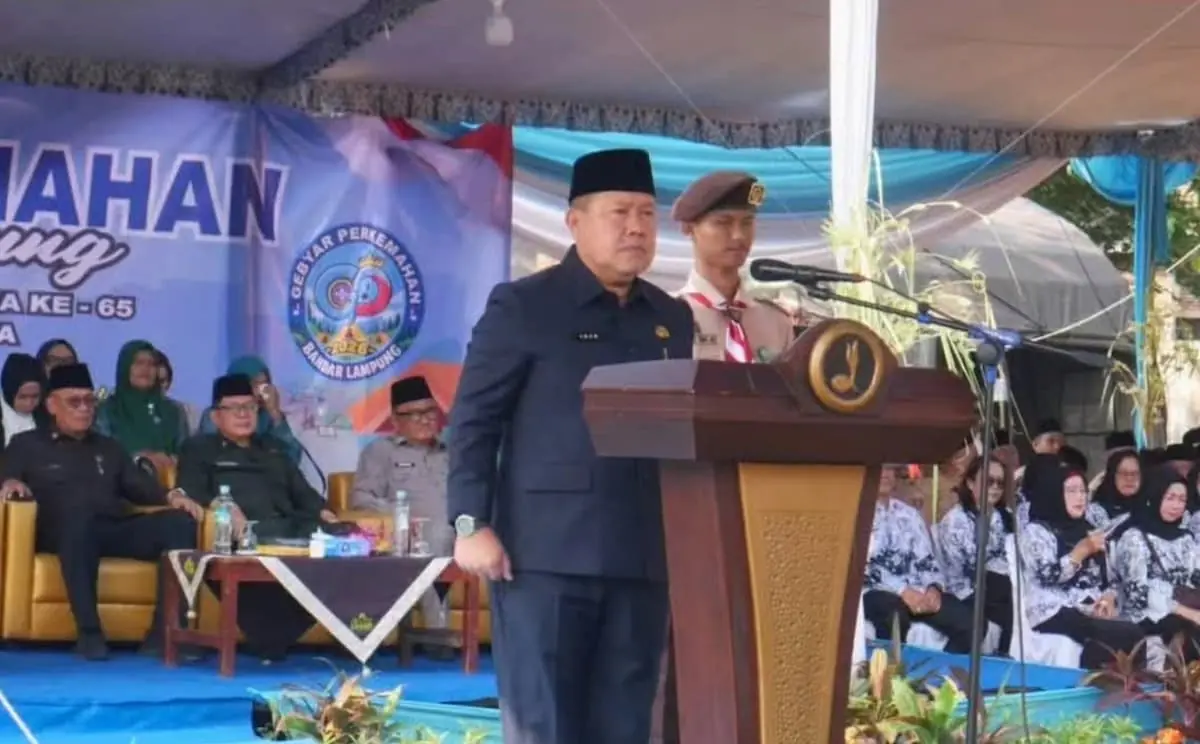 Sekda Kota Bandarlampung Iwan Gunawan menghadiri Upacara Hari Kesaktian Pancasila sekaligus Penutupan Gebyar Perkemahan Kwarcab Kota Bandarlampung