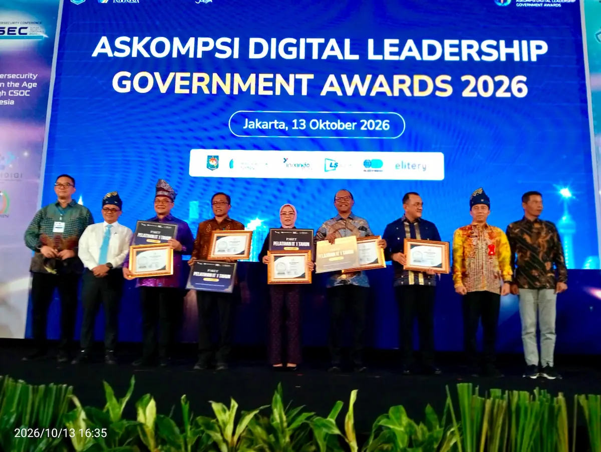 Sekdaprov Lampung Marindo Kurniawan meraih peringkat kedua dalam ADLG Awards 2026