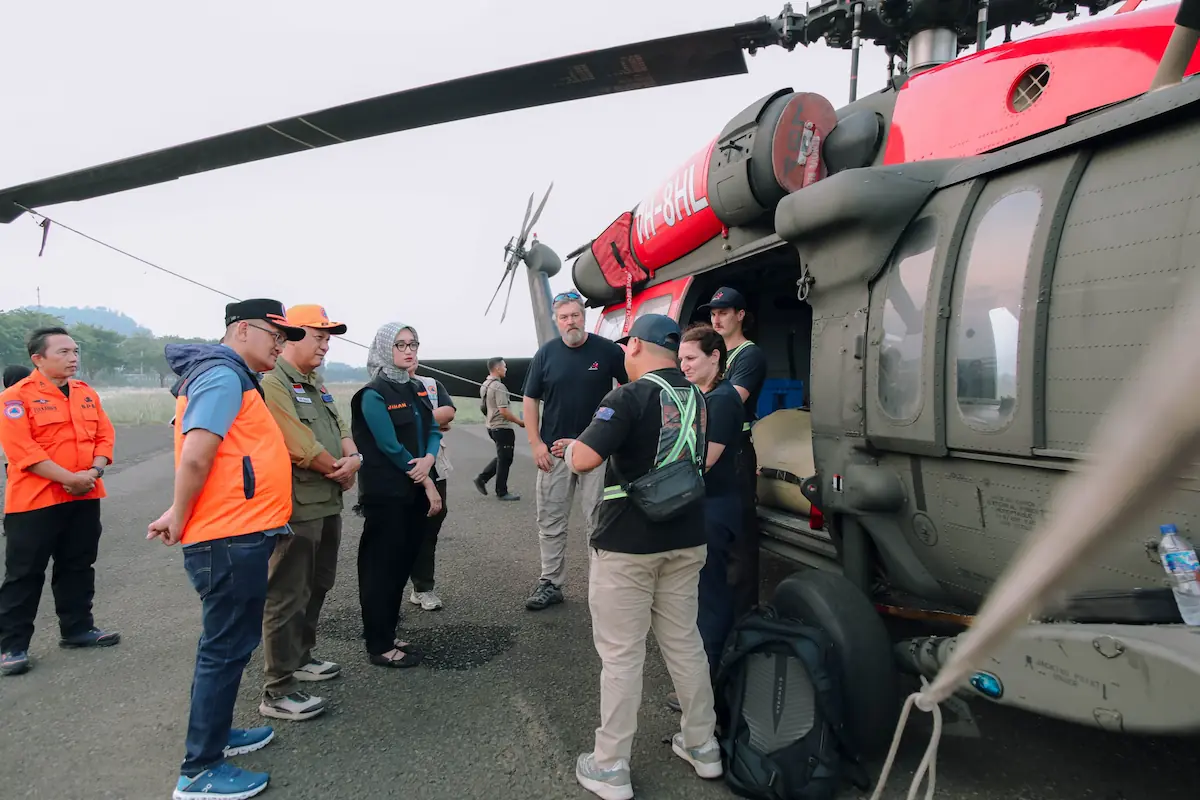 Wagub Lampung Jihan Nurlela meninjau penanganan karhutla serta kesiapan personel dan peralatan pendukung pemadaman di Posko OMC, Bandara Radin Inten II, Lampung Selatan.
