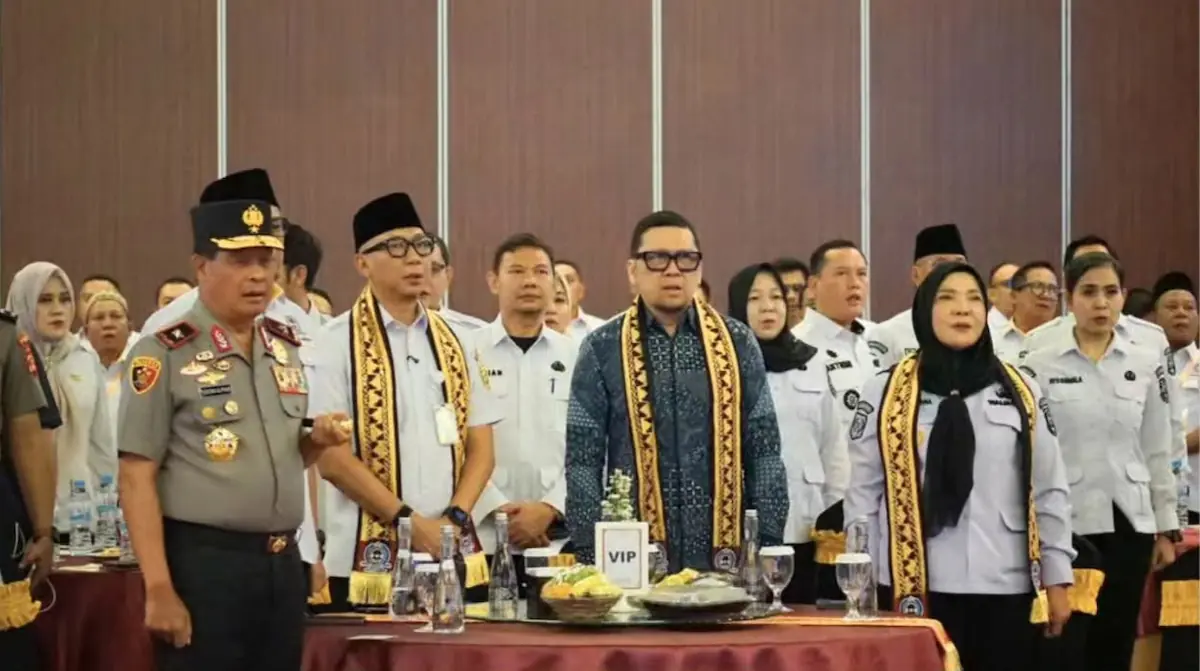 Wali Kota Bandarlampung Eva Dwiana menghadiri pembukaan Musda V DPD LPM Provinsi Lampung di Ballroom Hotel Horison.